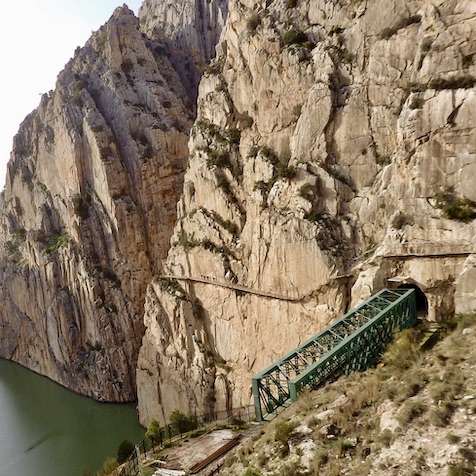 The end of the gorge at Caminito del Rey